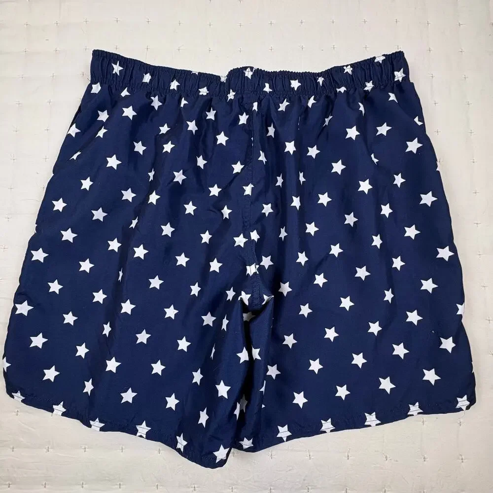 Peyton & Parker Patriotic Swim Trunks Men's XL Blue Stars 4th of July Pool Beach